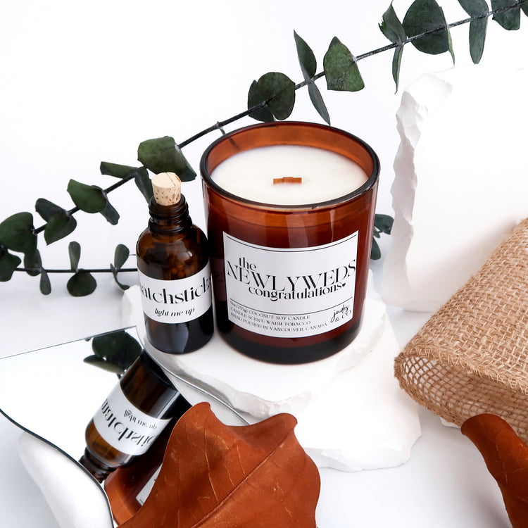 CUSTOM CANDLE + MATCHSTICKS {bundle set}