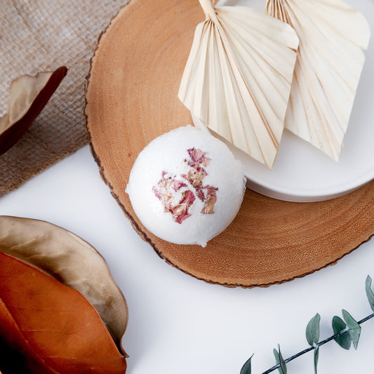 WS1 BATH BOMB - ROSE WATER SANDALWOOD