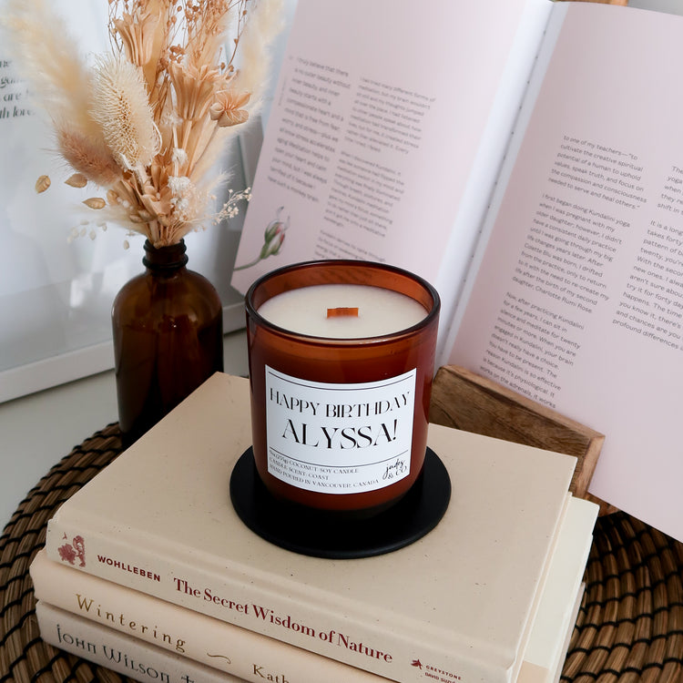 CANDLE W/ CUSTOMIZED LABEL