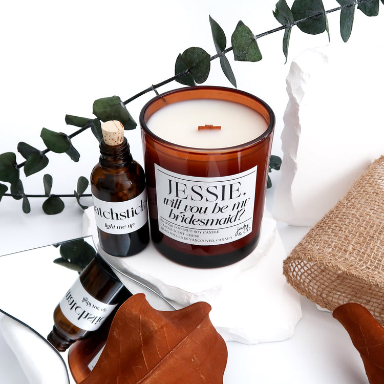 CUSTOM CANDLE + MATCHSTICKS {bundle set}