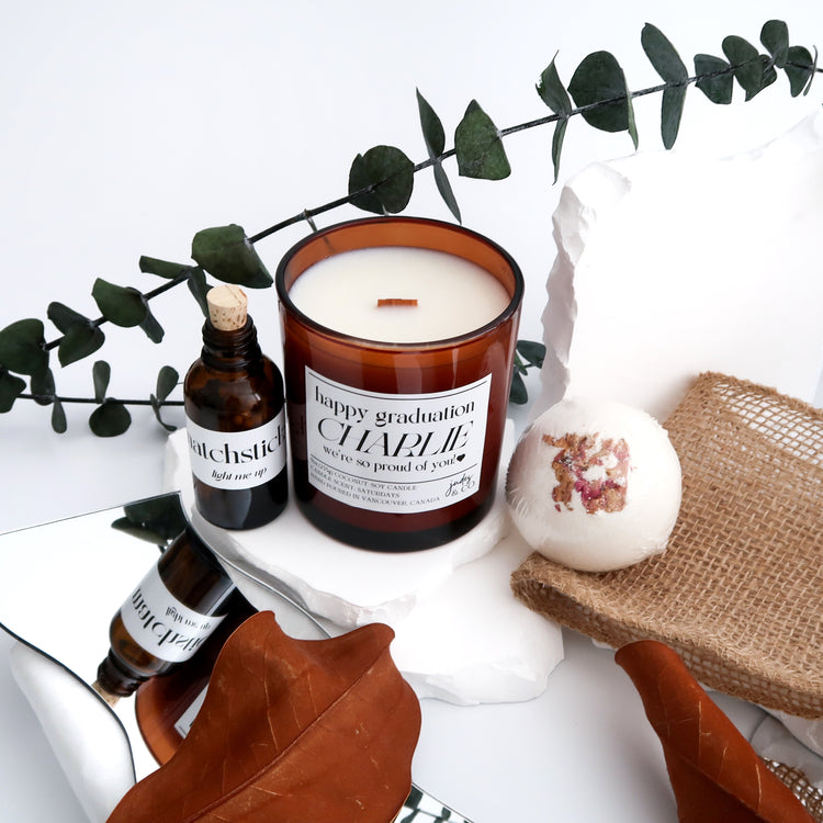 SELF CARE W/ CUSTOM CANDLE {bundle set}